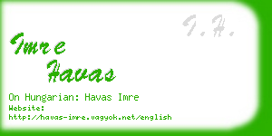 imre havas business card